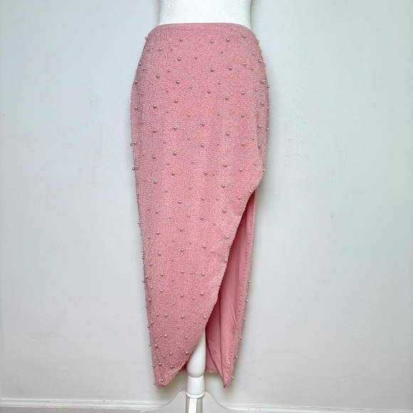 OH POLLY La Desirade Bordeaux Maxi Skirt in Rose prom formal special occasion 6 - Picture 17 of 17